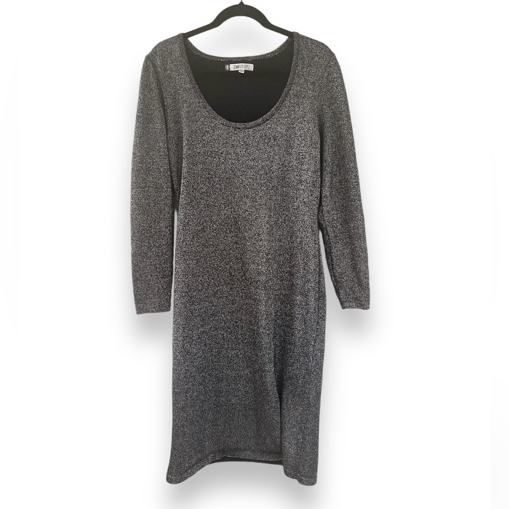 Jennifer Lopez Metallic Sweater Dress